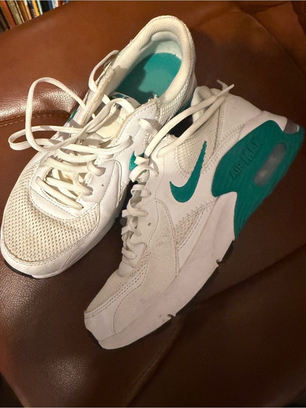 Nike AirMax 8.5 teal and white GUC